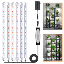 Load image into Gallery viewer, Niello  1Pack 6 Bars Grow Light Strips for Indoor Plants with Auto ON/Off Timer 6/12/18H, 5 Dimmable Levels for Shelves Plant Growing (6 Bars, 1 Pack)