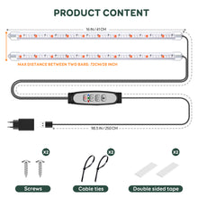 Load image into Gallery viewer, Niello 2 Bars Grow Light Strips for Indoor Plants with Auto ON/Off Timer 6/12/18H, 5 Dimmable Levels for Shelves Plant Growing (2 Bars, 1 Pack)