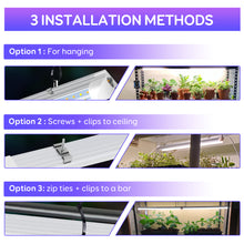 Load image into Gallery viewer, Niello 8Pack T8 plant lamp, 60cm LED grow lamp for indoor plants, 660nm/3000K/5000K with reflector/daisy chain for sowing, greenhouse, grow shelves