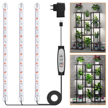 Load image into Gallery viewer, Niello 3 Bars Grow Light Strips for Indoor Plants with Auto ON/Off Timer 6/12/18H, 5 Dimmable Levels for Shelves Plant Growing (3 Bars, 1 Pack)