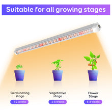 Load image into Gallery viewer, Niello 8Pack T8 plant lamp, 60cm LED grow lamp for indoor plants, 660nm/3000K/5000K with reflector/daisy chain for sowing, greenhouse, grow shelves