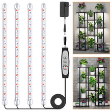 Load image into Gallery viewer, Niello 1Pack 4 Bars Grow Light Strips for Indoor Plants with Auto ON/Off Timer 6/12/18H, 5 Dimmable Levels for Shelves Plant Growing(Pack 1)
