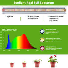 Load image into Gallery viewer, Niello 4Pack T5 plant lamp, 42cm LED grow lamp for indoor plants, 660nm/3000K/5000K with reflector/daisy chain for sowing, greenhouse, grow shelves