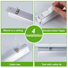 Load image into Gallery viewer, Niello 4Pack T5 plant lamp, 42cm LED grow lamp for indoor plants, 660nm/3000K/5000K with reflector/daisy chain for sowing, greenhouse, grow shelves