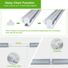 Load image into Gallery viewer, Niello 4Pack T5 plant lamp, 42cm LED grow lamp for indoor plants, 660nm/3000K/5000K with reflector/daisy chain for sowing, greenhouse, grow shelves