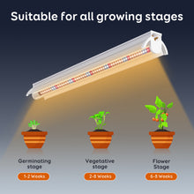Load image into Gallery viewer, Niello 8Pack T5 plant lamp, 42cm LED grow lamp for indoor plants, 660nm/3000K/5000K with reflector/daisy chain for sowing, greenhouse, grow shelves