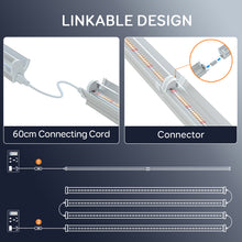 Load image into Gallery viewer, Niello 8Pack T5 plant lamp, 42cm LED grow lamp for indoor plants, 660nm/3000K/5000K with reflector/daisy chain for sowing, greenhouse, grow shelves