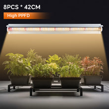 Load image into Gallery viewer, Niello 8Pack T5 plant lamp, 42cm LED grow lamp for indoor plants, 660nm/3000K/5000K with reflector/daisy chain for sowing, greenhouse, grow shelves