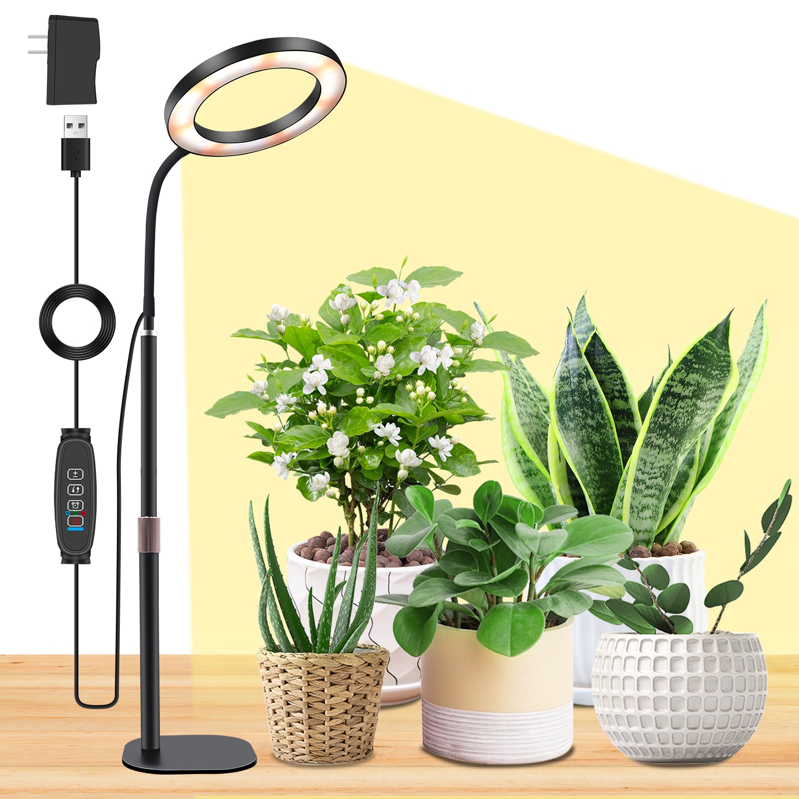 small grow lamps for indoor plants Niello 1Heads Plant Light for Indoor Plants, Desk LED Grow Lamp, Full – Niello Shop