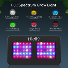 Load image into Gallery viewer, NIELLO M300 Full Spectrum LED Grow Light, Grow lamp for indoor plants with VEG/BLOOM