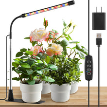 Load image into Gallery viewer, 1Pack Grow Light, LED Plant Light for Indoor Plant Growing, Full Spectrum Desk Grow Strip with Base,10 Dimmable Levels, Plant Lamp with Auto Timer for 3/9/12H, Height Adjustable16cm-66cm/ 6.5"-26"