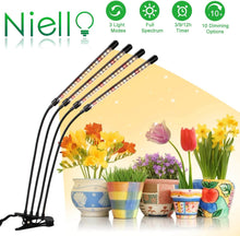 Load image into Gallery viewer, NIELLO 4-Heads Full Spectrum Plant Grow Light (Warm White)