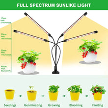 Load image into Gallery viewer, NIELLO 4-Heads Full Spectrum Plant Grow Light (Warm White)