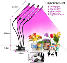 Load image into Gallery viewer, NIELLO 4-Heads Full Spectrum Plant Grow Light
