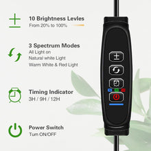 Load image into Gallery viewer, 1 Head Grow Lights for Indoor Plants with Stand, 3 Color Modes Plant Light with Timer 3/9/16H, 5 Dimmable Levels, 58cm~170cm Adjustable Height for Large Plants
