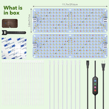 Load image into Gallery viewer, Full Spectrum Grow Lights, 24W Plant Grow Lights for Indoor Plants with Daisy Chain Function, Sunlike Spectrum, 384 LEDs and 4/8/12/16/20H Timer for Seed Starting(Pack2)
