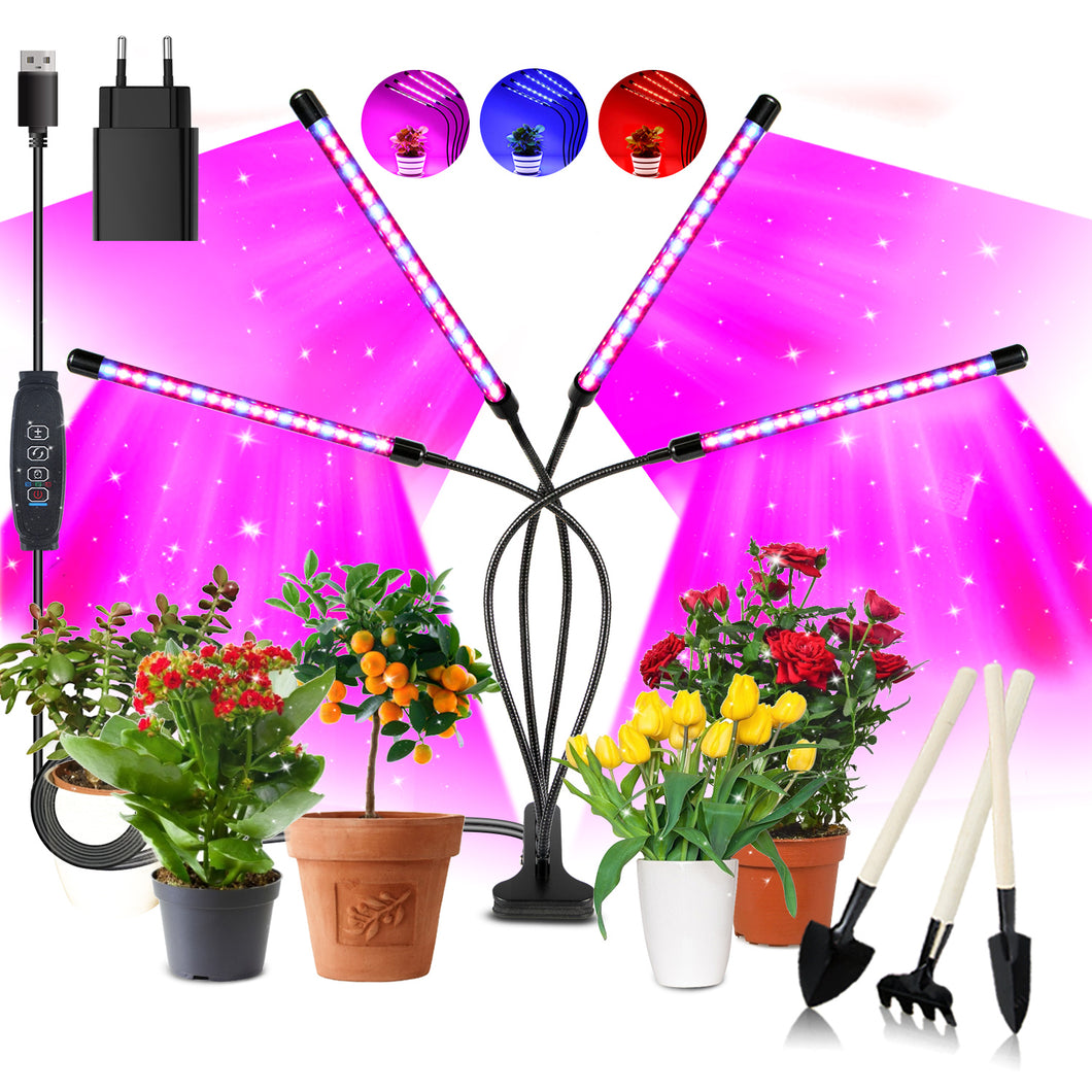 growled plant grow light NIELLO 4-Heads Full Spectrum Plant Grow Light, Plant Light for Indoor – Niello Shop