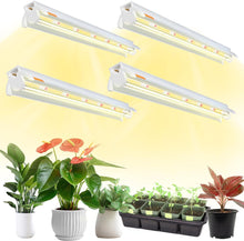 Load image into Gallery viewer, Niello 4Pack T5 plant lamp, 42cm LED grow lamp for indoor plants, 660nm/3000K/5000K with reflector/daisy chain for sowing, greenhouse, grow shelves
