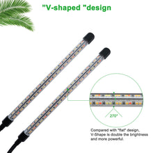 Load image into Gallery viewer, 2Pack 2 Head LED Plant Lamp, Full Spectrum Plant Light with Auto on/off Timer, 3 color modes and 10 levels dimmable, growth lamp for indoor plants, houseplants

