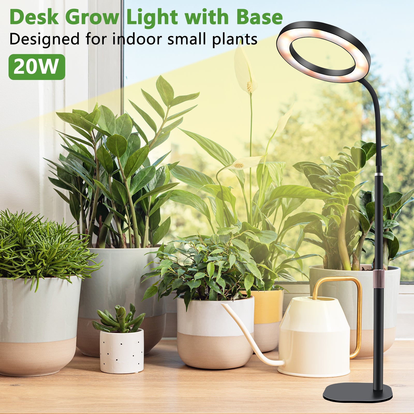 Niello 1Heads Plant Light for Indoor Plants, Desk LED Grow Lamp, Full –  Niello Shop