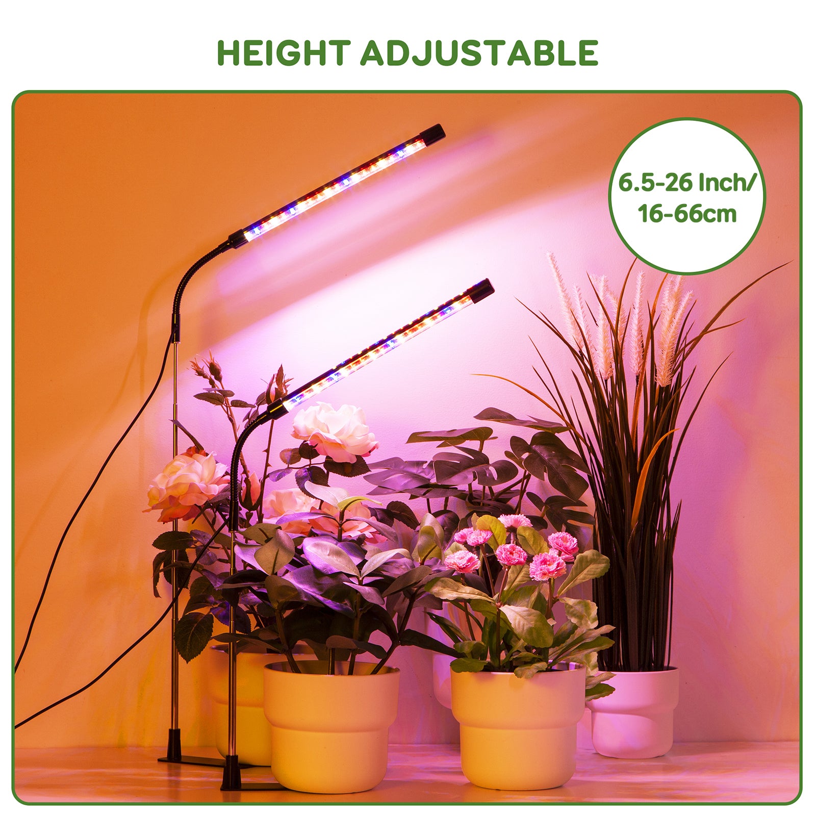 plant grow strip light NIELLO 4-Heads White Plant Grow Light – Niello Shop
