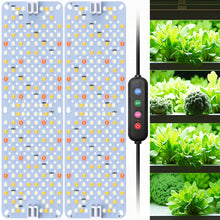 Load image into Gallery viewer, Full Spectrum Grow Lights, 24W Plant Grow Lights for Indoor Plants with Daisy Chain Function, Sunlike Spectrum, 384 LEDs and 4/8/12/16/20H Timer for Seed Starting(Pack2)
